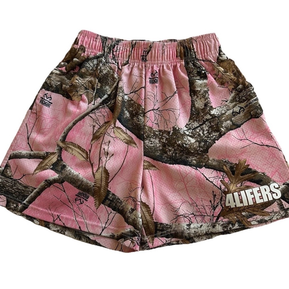 Bravest Studios x 4Lifers Pink Realtree Edge Camo Mesh Shorts-L-Lounge Street